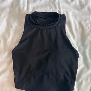 All in Motion Black Fitted Crop Tank Top